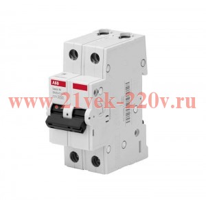 ABB Basic M Автоматический выключатель 2P, 6A, C, 4,5кА, BMS412C06