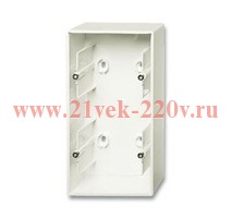 Коробка для накладного монтажа 2 поста ABB Basic 55 цвет белый шале (1702-96)