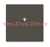 SRL-1-95 Клавиша одинарная free@home, освещение, Basic 55, цвет ch?teau-black