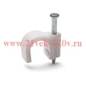 Скоба пласт. с гв.кругл. СПК 8 (40шт.) (Fortisflex)