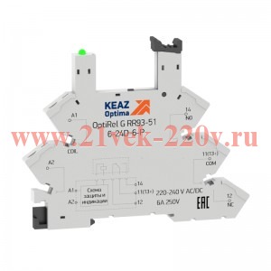 Розетка для реле OptiRel G RR93-51-12-24U-6-P КЭАЗ 281158