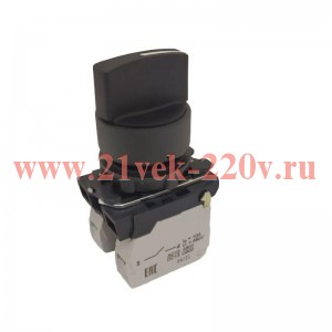 Переключатель КПЕ2122Р 2но+2нз ручка фикс 3поз IP40 черн. КЭАЗ 311138