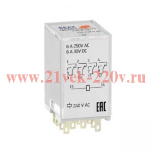 Реле промежуточное OptiRel G RP55-34-110D-6-CO/TI КЭАЗ 330065