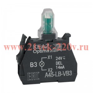 Блок световой OptiSignal D22 A45-LB-VB3 зел. 24VACDC ZBVB3 КЭАЗ 332206