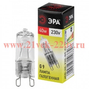 Лампа галогенная G9-JCD-40-230V-Cl 40Вт капсула G9 230В Эра C0027378