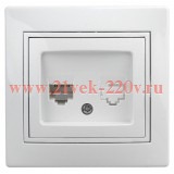 Розетка информационная RJ45 IP20 Intro Plano, белый 1-303-01