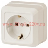 Розетка 2P+E Schuko 16А-250В IP20 ОУ Intro Quadro, сл.кость 2-202-02 (5055945566109)