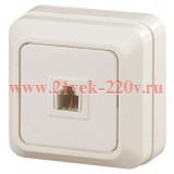 Розетка телефонная RJ11 IP20 ОУ Intro Quadro, сл.кость 2-302-02 (5055945556278)