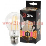 ЭРА F-LED A60-11W-827-E27 (филамент, груша, 11Вт, тепл, Е27)