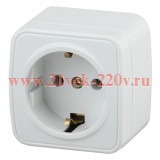 Розетка 2P+E Schuko накладная 16А-250В IP20 Polo Intro, белый 3-202-01 (5056183753849)