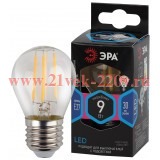 ЭРА F-LED P45-9w-840-E27 (филамент, шар, 9Вт, нейтр, E27)