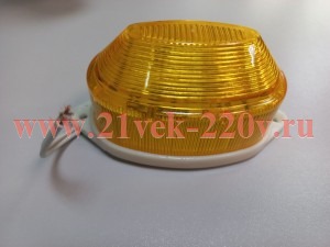 Строб (стробоскоб) 10*LED*0,5Вт*220В IP44 (желтый)