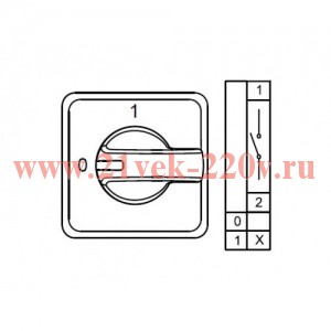 Переключатель аварийный двухпозиционный (0-1) 4 FAZ 63А 90град. CS063272E Klemsan 800087