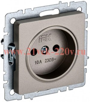 Розетка 2P 10А IEK BRITE шампань (РС10-1-0-БрШ)