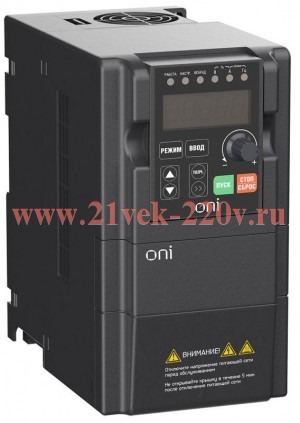 Преобразователь частоты A150 380В 3Ф 0,75кВт 3А встроенный тормозной блок ONI (IEK)