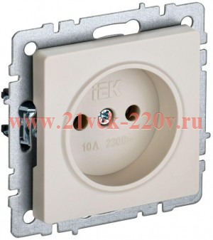 Розетка 2P 10А IEK BRITE бежевый (РС10-1-0-БрКр)