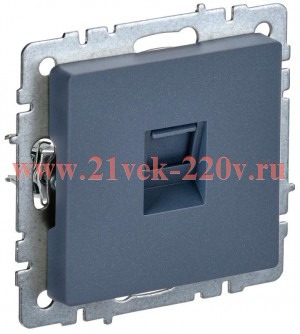 Розетка компьютерная RJ45 кат.5E IEK BRITE маренго (РК10-БрМ)