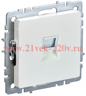 Розетка компьютерная RJ45 кат.5E IEK BRITE жемчуг (РК10-БрЖ)