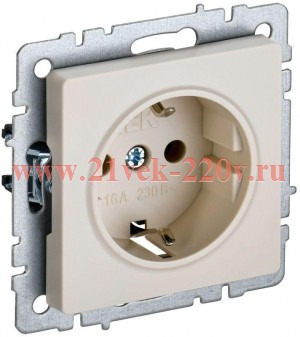 Розетка 2P+E Schuko 16А IEK BRITE бежевый (РС11-1-0-БрКр)