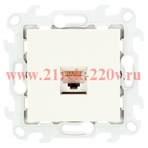 Розетка компьютерная RJ45 кат 5e UTP Simon 24 Harmonie, слоновая кость (бежевый)