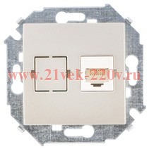 Розетка компьютерная RJ45 кат.5е Systimax Simon 15, шампань