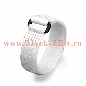 Стяжки велькро КСВ-П 20*300 (Бел) (Fortisflex)