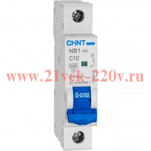 Автоматический выключатель NB1-63 1P 1A 6кА х-ка B (R) CHINT