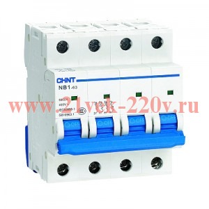 Автоматический выключатель NB1-63 4P 16A 6кА х-ка C (R) CHINT