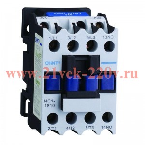 Контактор NC1-1801 18А 110В/АС3 1НЗ 50Гц (R) CHINT 221441