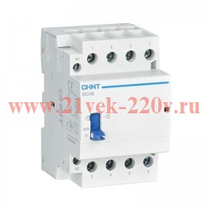 Контактор модульный NCH8-16M/40 AC 220-240В 50/60Гц ручное управление (R) CHINT 257454