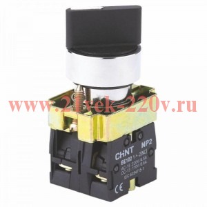 Переключатель NP2-DB35 3 полож. с фиксацией 1НЗ +1НО IP40 CHINT 574235