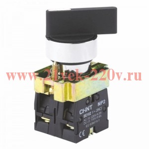 Переключатель NP2-BJ25 2 полож. с фиксацией 1НЗ +1НО IP40 CHINT 574857