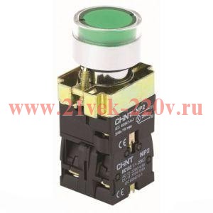 Кнопка управления NP2-BW3462 1НЗ красн. AC 220В(LED) IP40 CHINT 573823