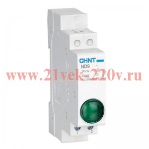 Индикатор ND9-1/w бел. AC/DC 230В (LED) (R) CHINT 594128