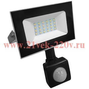 Прожектор светодиодный FL-LED Light-PAD SENSOR 20W Grey 4200К 1700Лм 122x150x45мм с датчиком FOTON