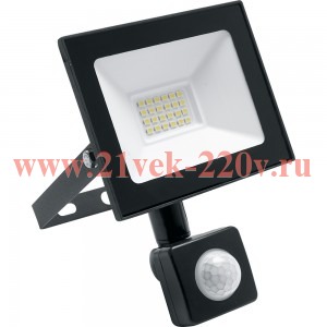 Прожектор светодиодный FL-LED Light-PAD SENSOR 20W Black 4200К 1700Лм 122x150x45мм с датчиком FOTON