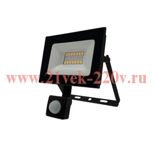 Прожектор светодиодный FL-LED Light-PAD SENSOR 10W Black 4200К 850Лм 122x150x45мм с датчиком FOTON