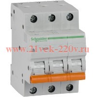 Автоматический выключатель Schneider Electric ВА63 3п 25A C 4,5 кА