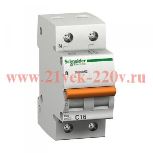 Автоматический выключатель Schneider Electric ВА63 1п+н 6A C 4,5 кА