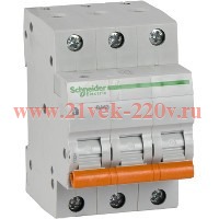 Автоматический выключатель Schneider Electric ВА63 3п 20A C 4,5 кА