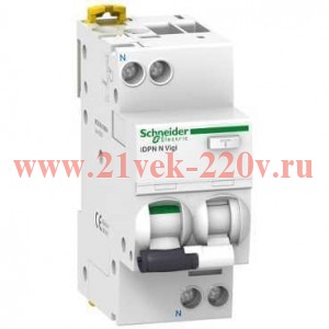 Дифференциальный атомат Schneider Electric iDPN N VIGI 6кА 25A C (тип АС) 30мA