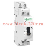 Модульный контактор с ручным управлением iCT Acti 9 Schneider Electric 16A 1НО+1НЗ 220В АС 50ГЦ 1м