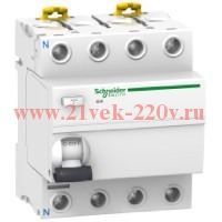 УЗО Acti 9 iID K 4П 63A 300mA AC Schneider Electric 4 модуля