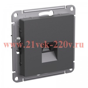 Розетка компьютерная AtlasDesign RJ45 кат. 5Е механизм базальт SE ATN001483