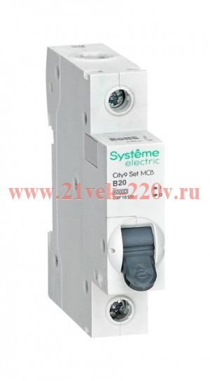 Автоматический выключатель City9 Set 20А В 1П 6кА Systeme Electric (автомат электрический)