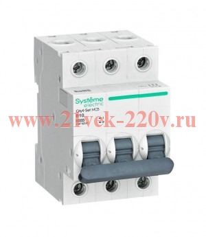 Автоматический выключатель City9 Set 10А В 3П 6кА Systeme Electric (автомат электрический)