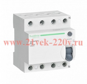 УЗО City9 Set 4П 40А 300мА AC 400В Systeme Electric (ВДТ)