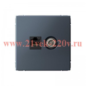 Розетка двойная TV+RJ45 ArtGallery категория 5Е грифель Systeme Electric