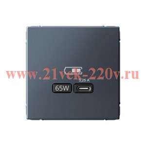 Зарядка USB ArtGallery тип-C 65Вт QC PD грифель Systeme Electric