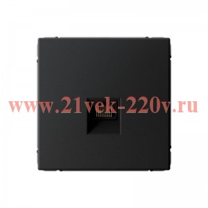 Розетка одинарная компьютерная RJ45 ArtGallery категория 6А карбон Systeme Electric